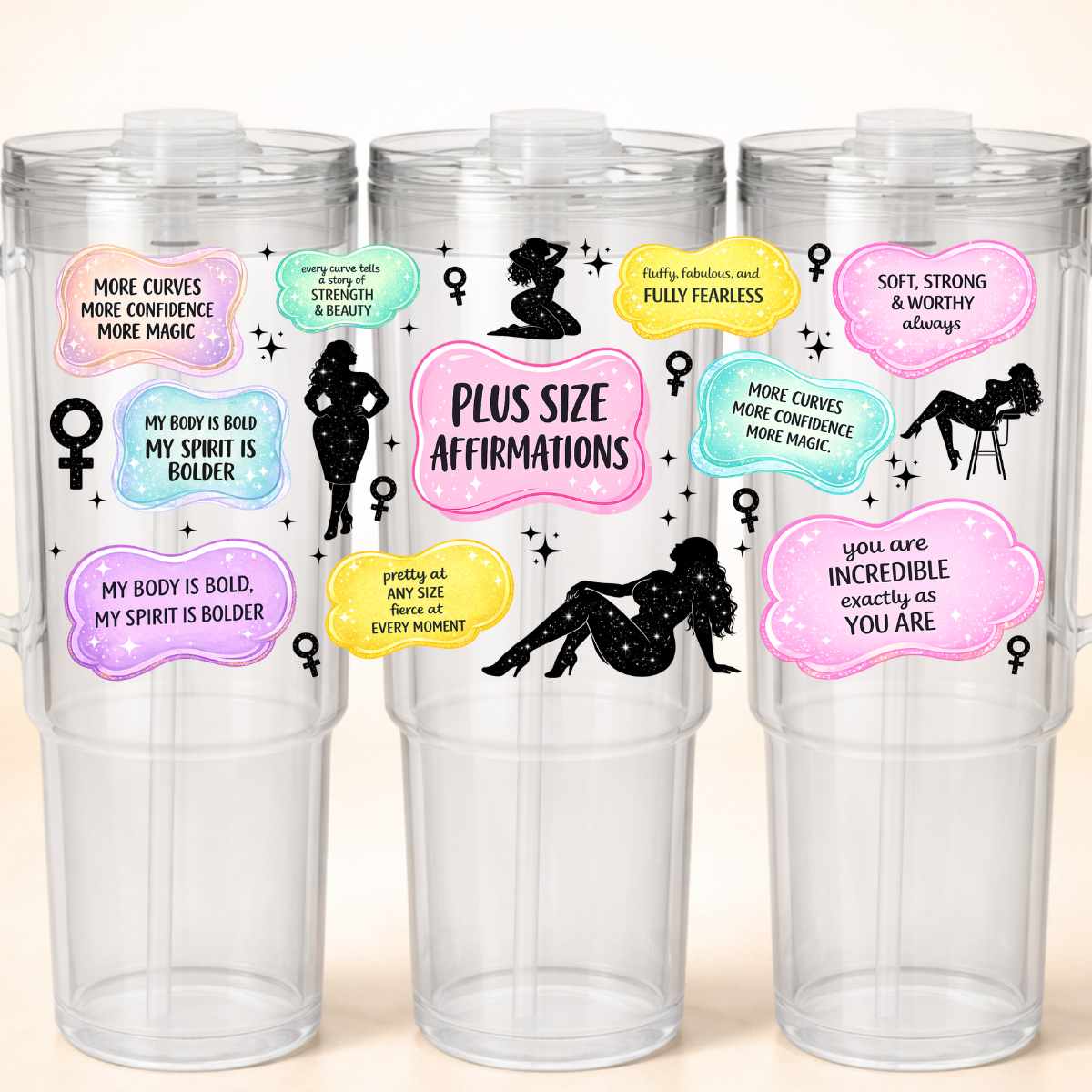 D-1569 PLUS AFFIRMATIONS 40 OZ WRAP 11"W X 5"H