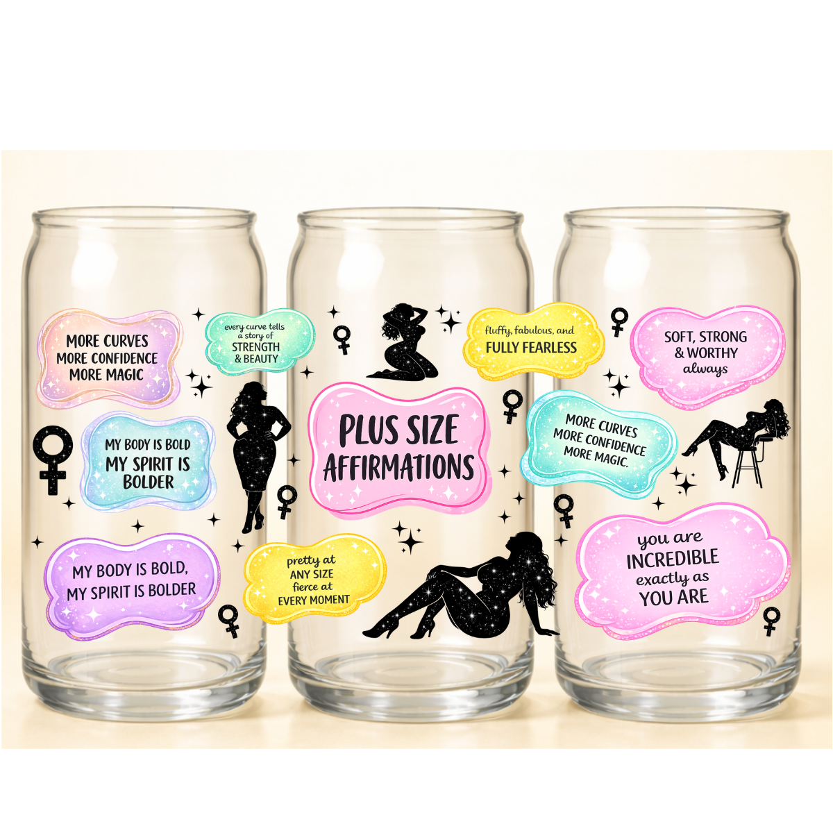 B-1569 PLUS AFFIRMATIONS 9.6"w x 4.5"h