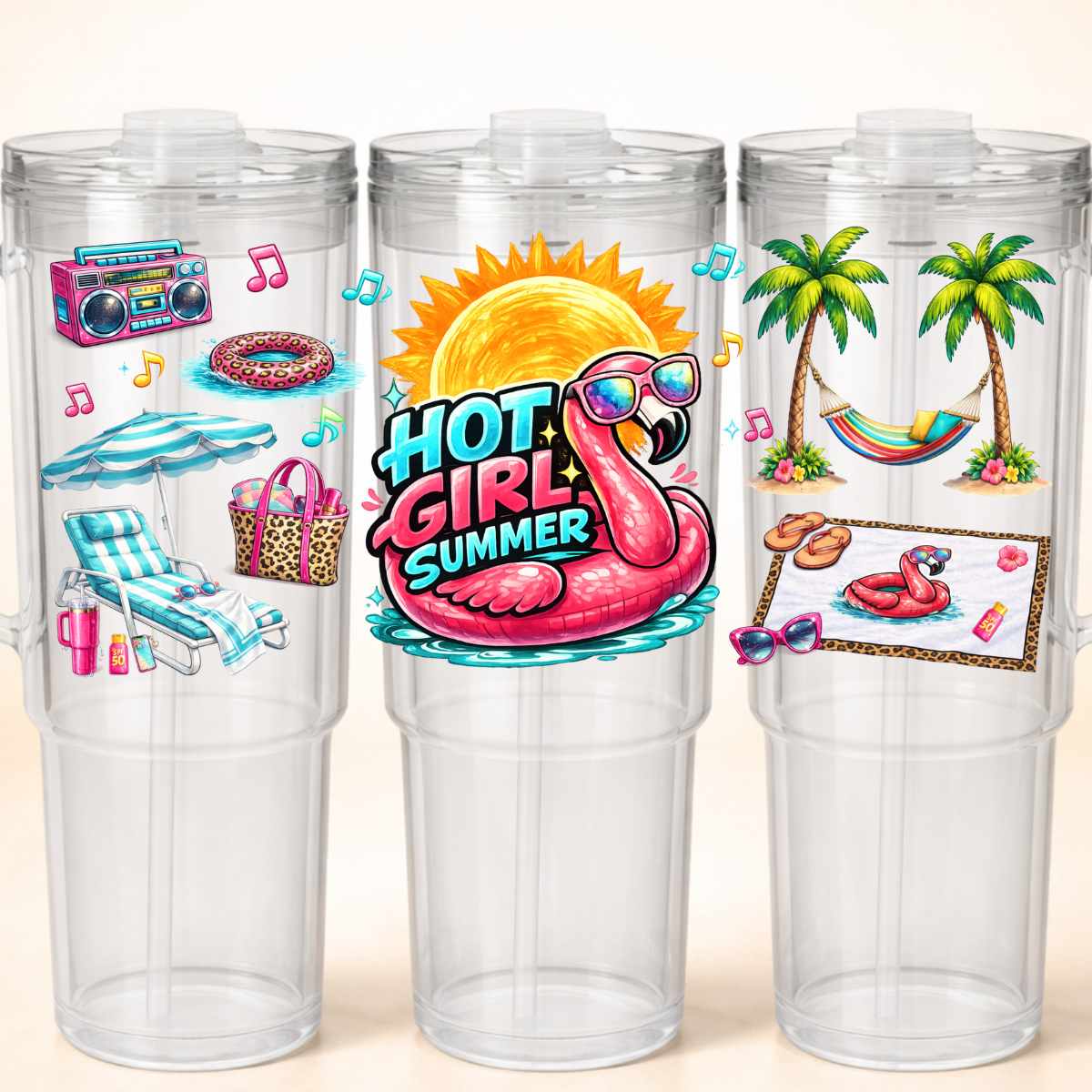 D-1570 HOT GIRL SUMMER 40 OZ WRAP 11"W X 5"H