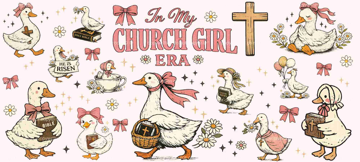 D-1566 CHURCH GIRL ERA 40 OZ WRAP 11"W X 5"H