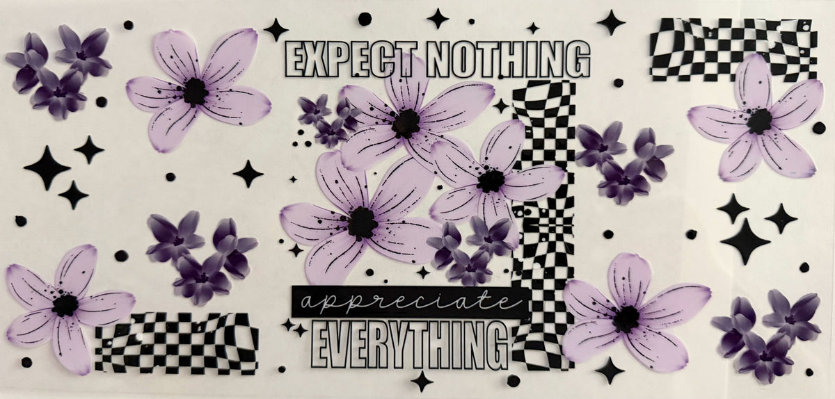 D-1551 EXPECT NOTHING 40 OZ WRAP 11"W X 5"H