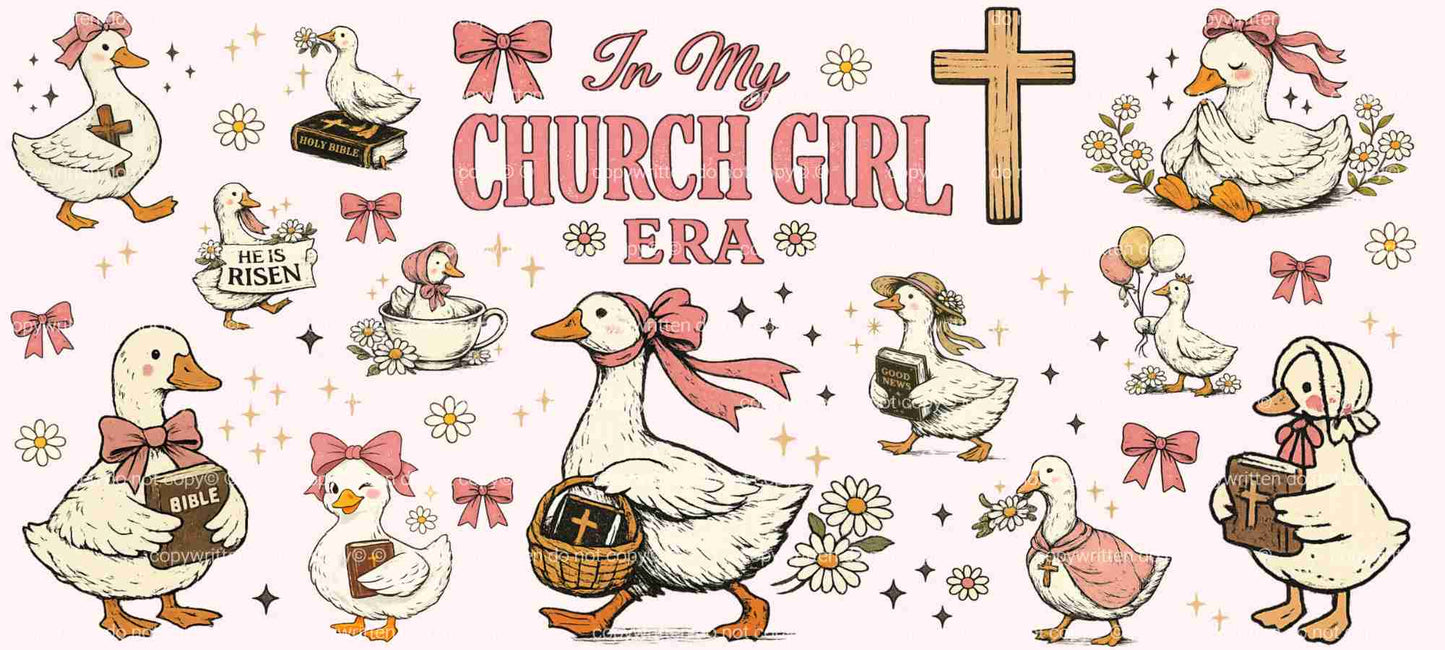 B-1566 CHURCH GIRL ERA 9.6"w x 4.5"h