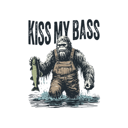 A-1103  KISS MY BASS  3.75"w x 4"h