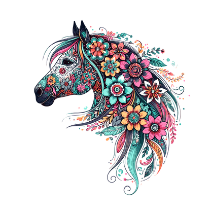 A-1104 FLOWER HORSE 3.75"w x 3.5"h