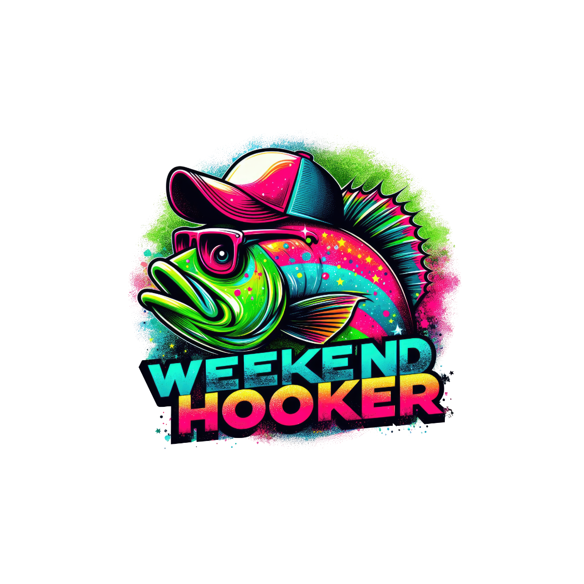 A-1105  WEEKEND HOOKER  3.75"w x 3.5"h WEEKEND HOOKER