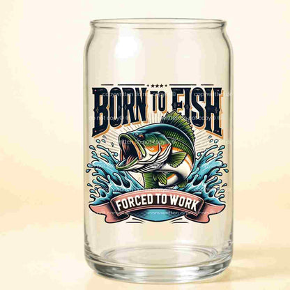 A-1108  BORN TO FISH          3.75"w x 3.50"h