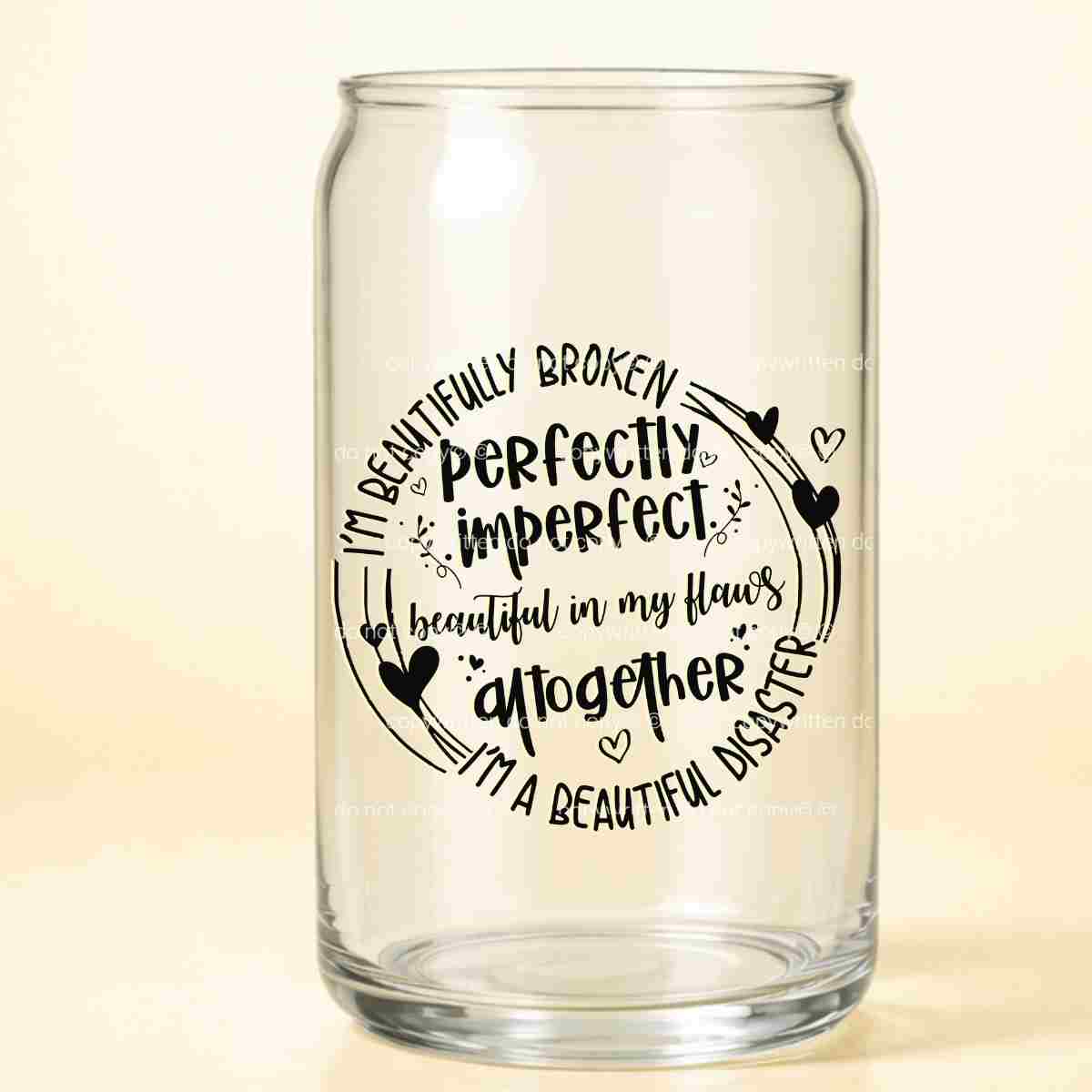 A-1116  PERFECTLY IMPERFECT  3.75"w x 3.50"h