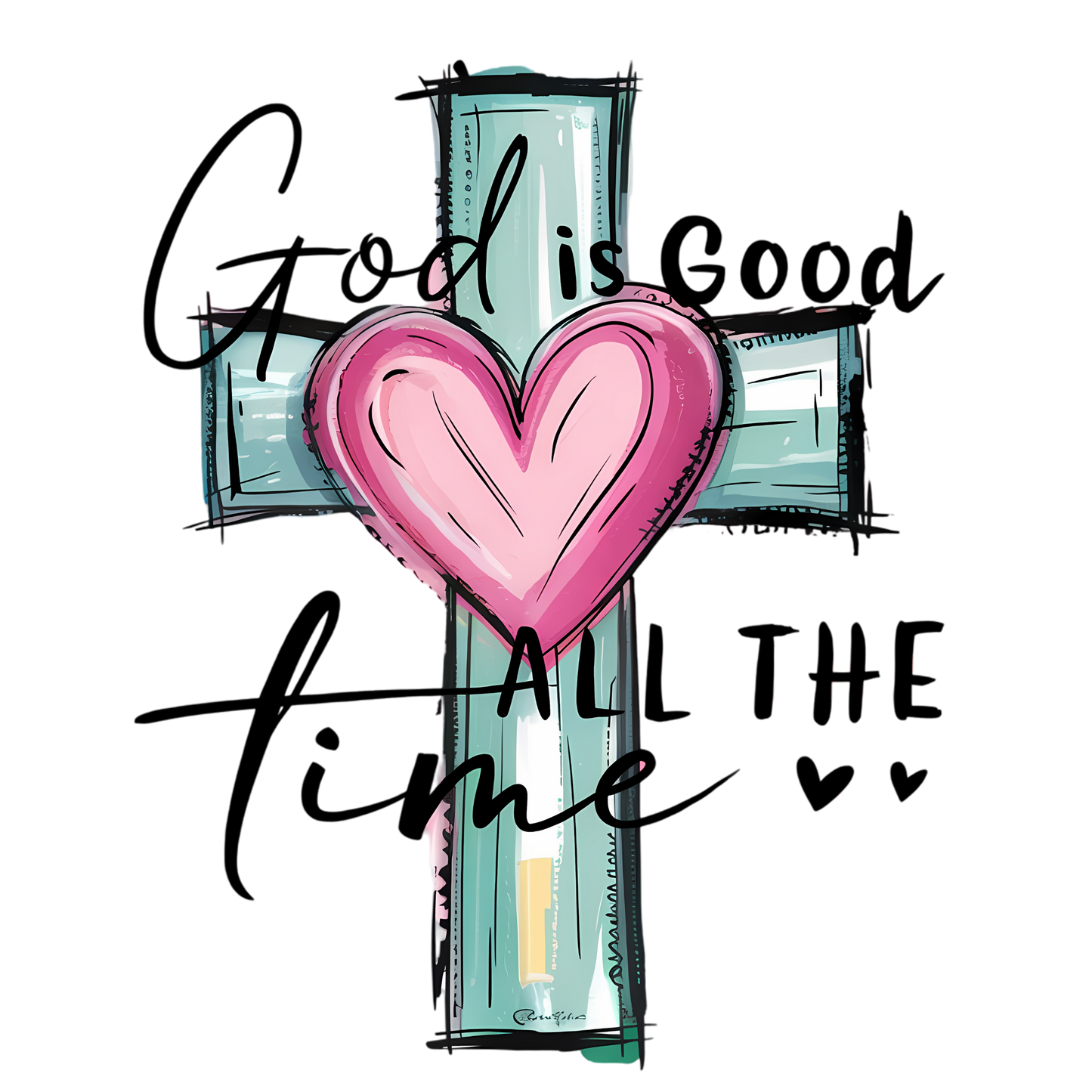A-1117 GOD IS GOOD   3.75"w x 3.50"h