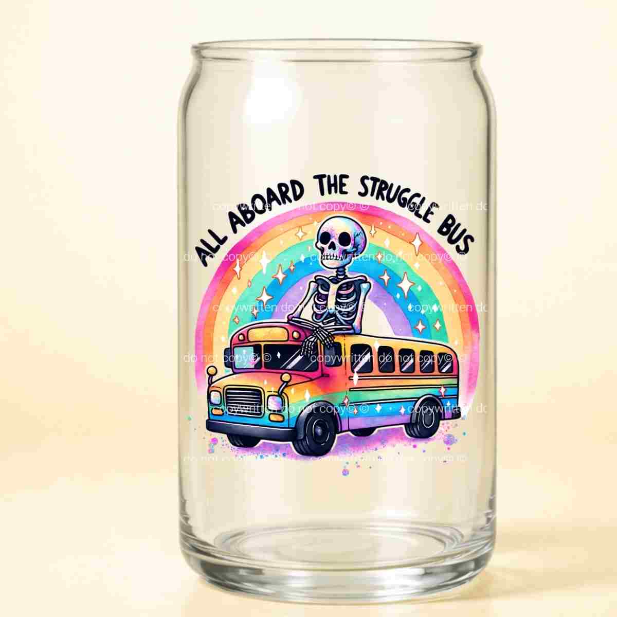 A-1122 STRUGGLE BUS  3.75"W X 3.75"H