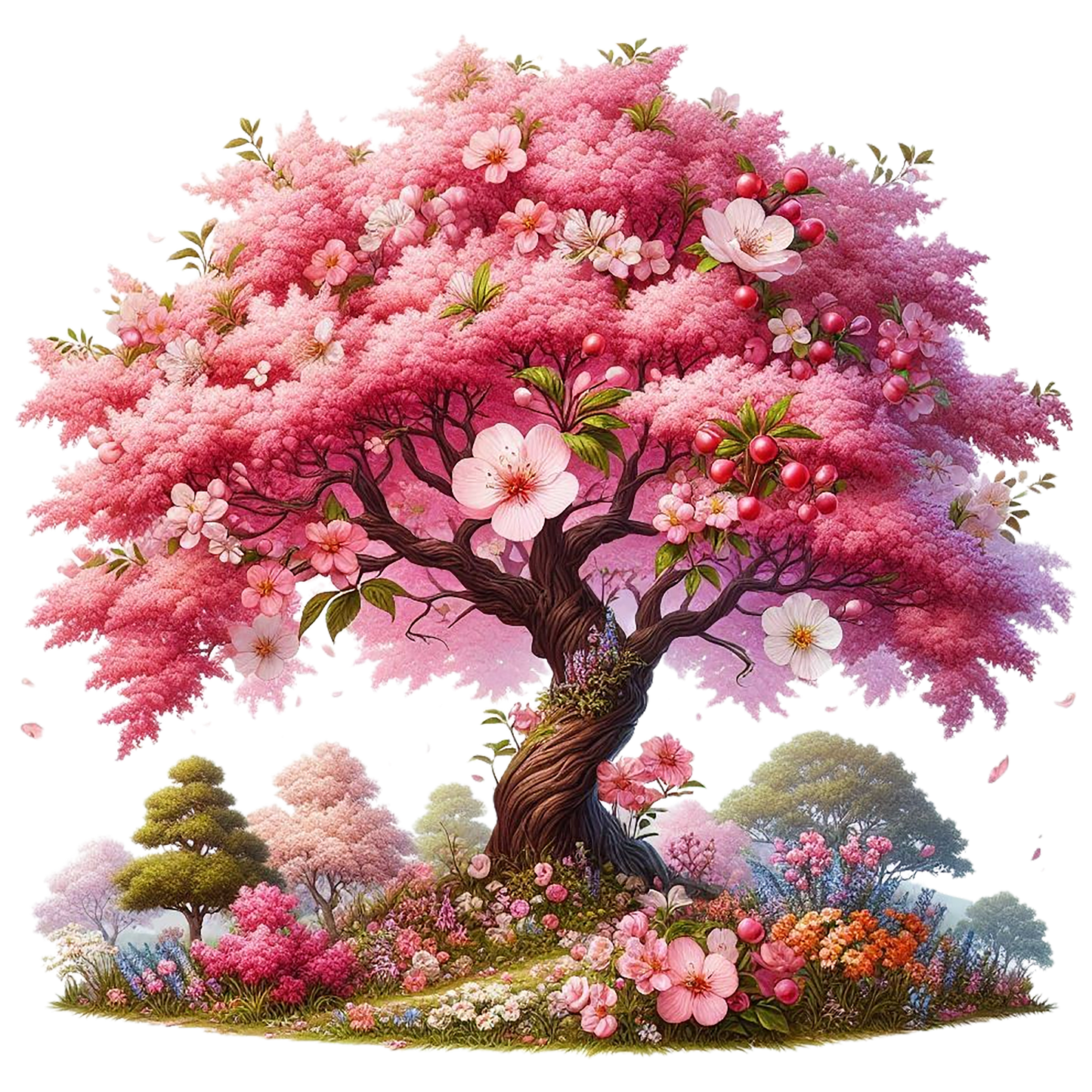 A-1136 CHERRY TREE  3.75"W X 3.5"H