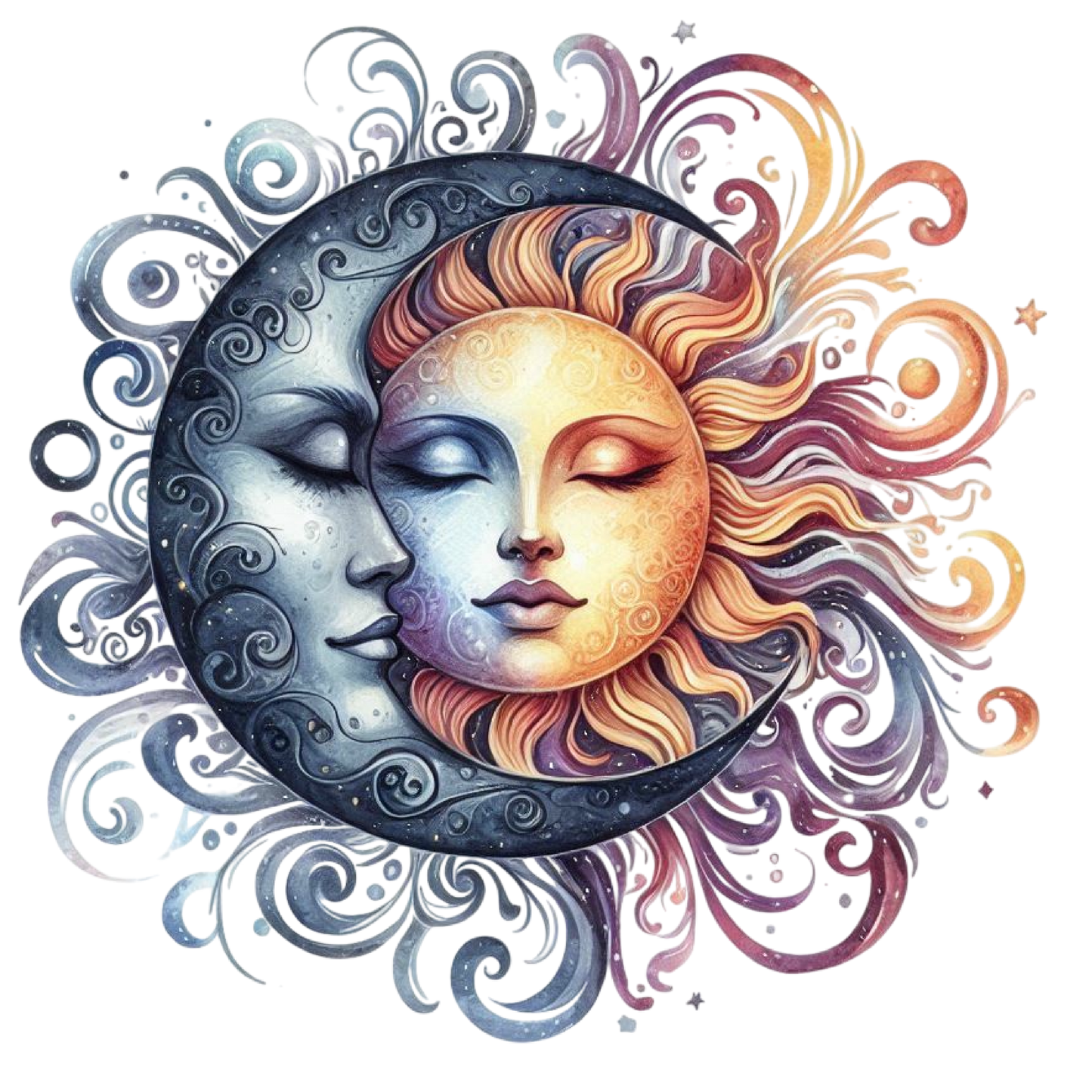 A-1140  SUN / MOON  3.75"w x 3.75"h