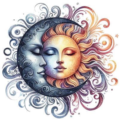 A-1140  SUN / MOON  3.75"w x 3.75"h