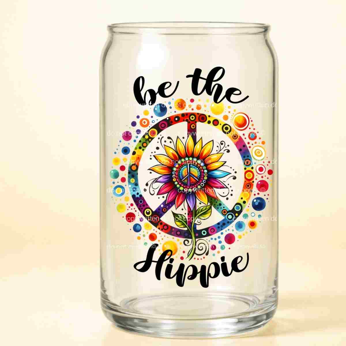 A-1152  BE THE HIPPIE  3.75"W X 3.75"H