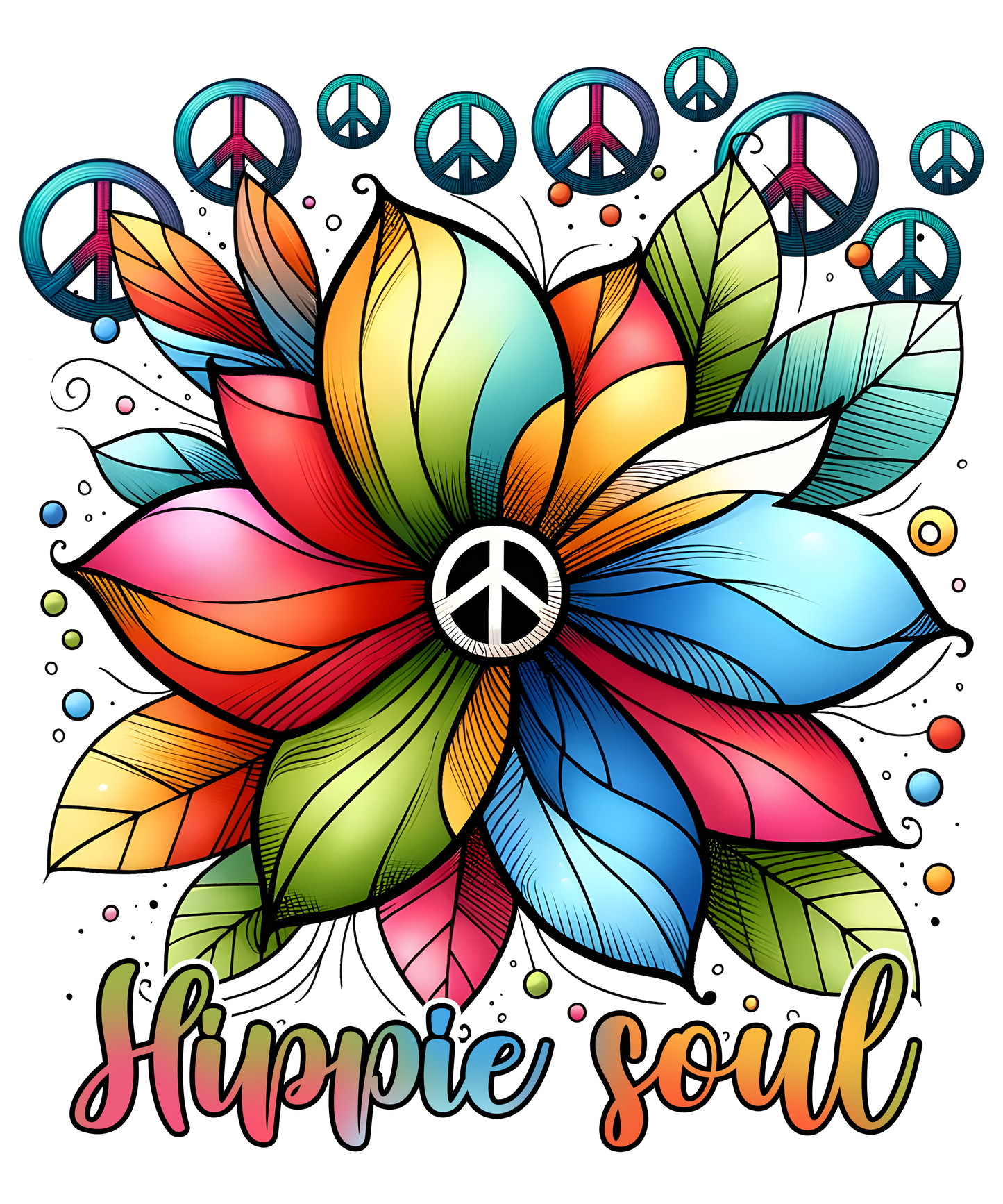 A-1153 HIPPIE SOUL  3.75"W X 3.75"H
