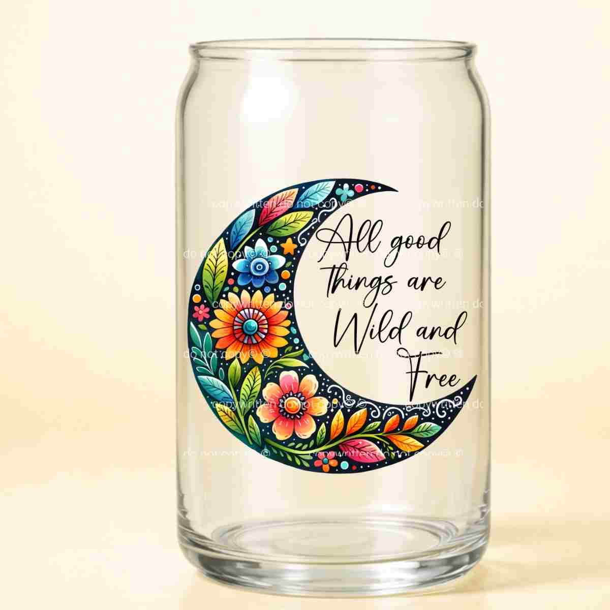 A-1154  WILD FREE  3.75"W X 3.75"H