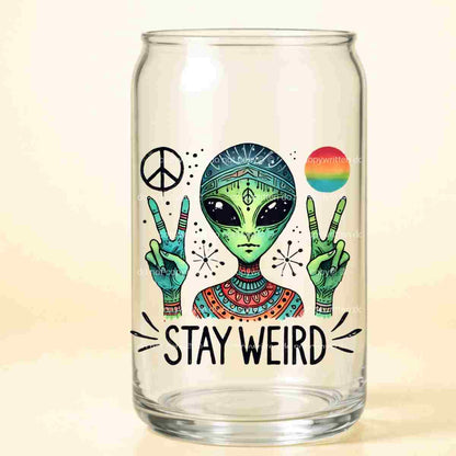 A-1155 STAY WEIRD  3.75"W X 3.75"H