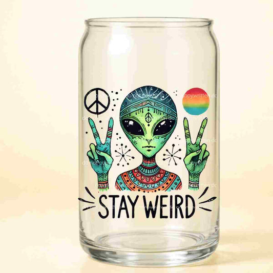 A-1155 STAY WEIRD  3.75"W X 3.75"H