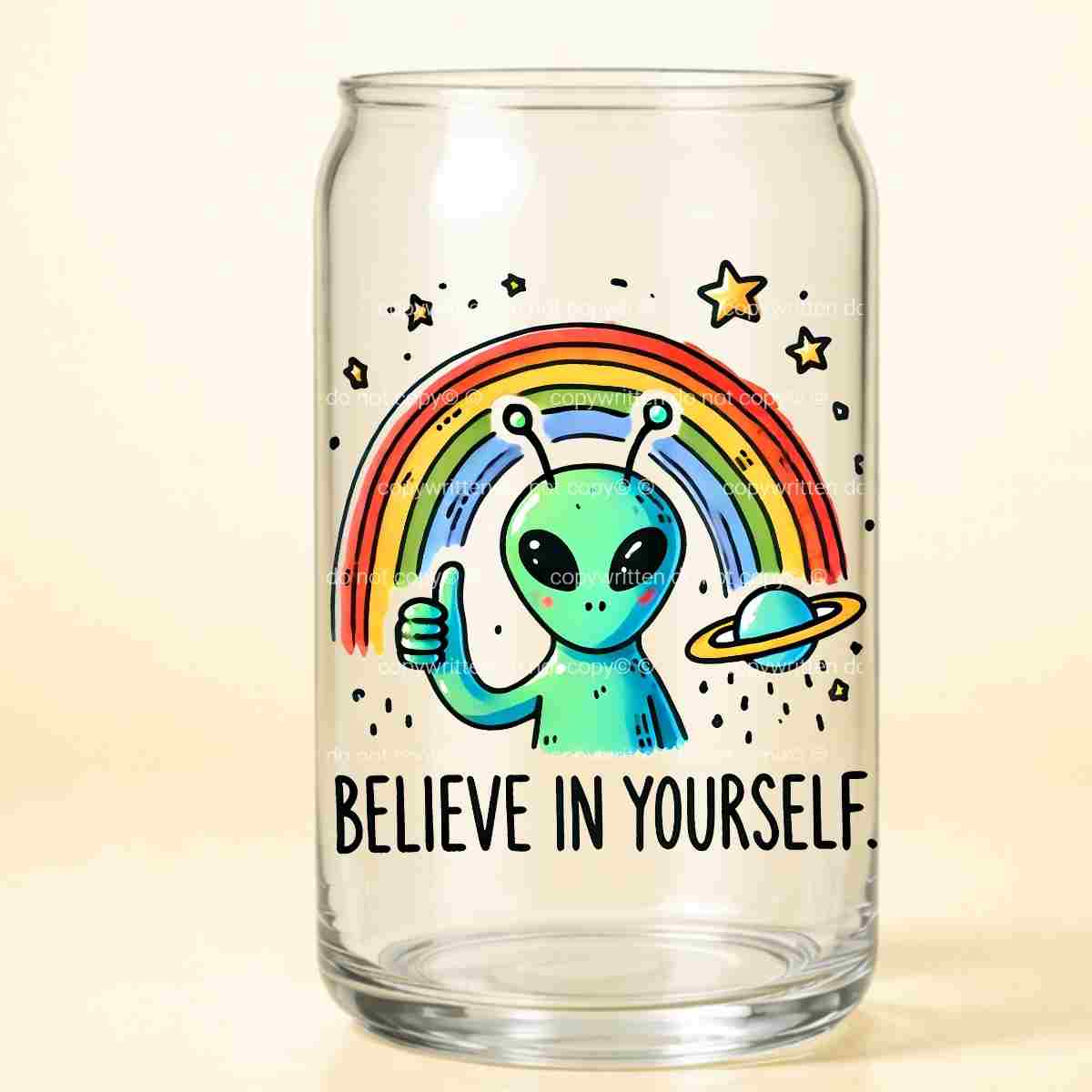 A-1157  BELIEVE  3.75"w x 4"h
