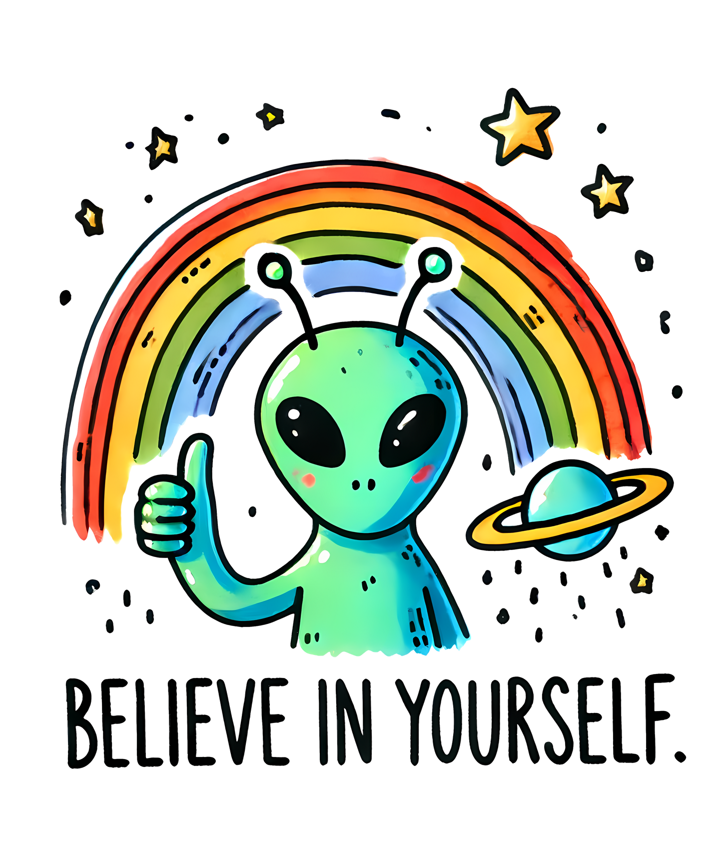 A-1157  BELIEVE  3.75"w x 4"h