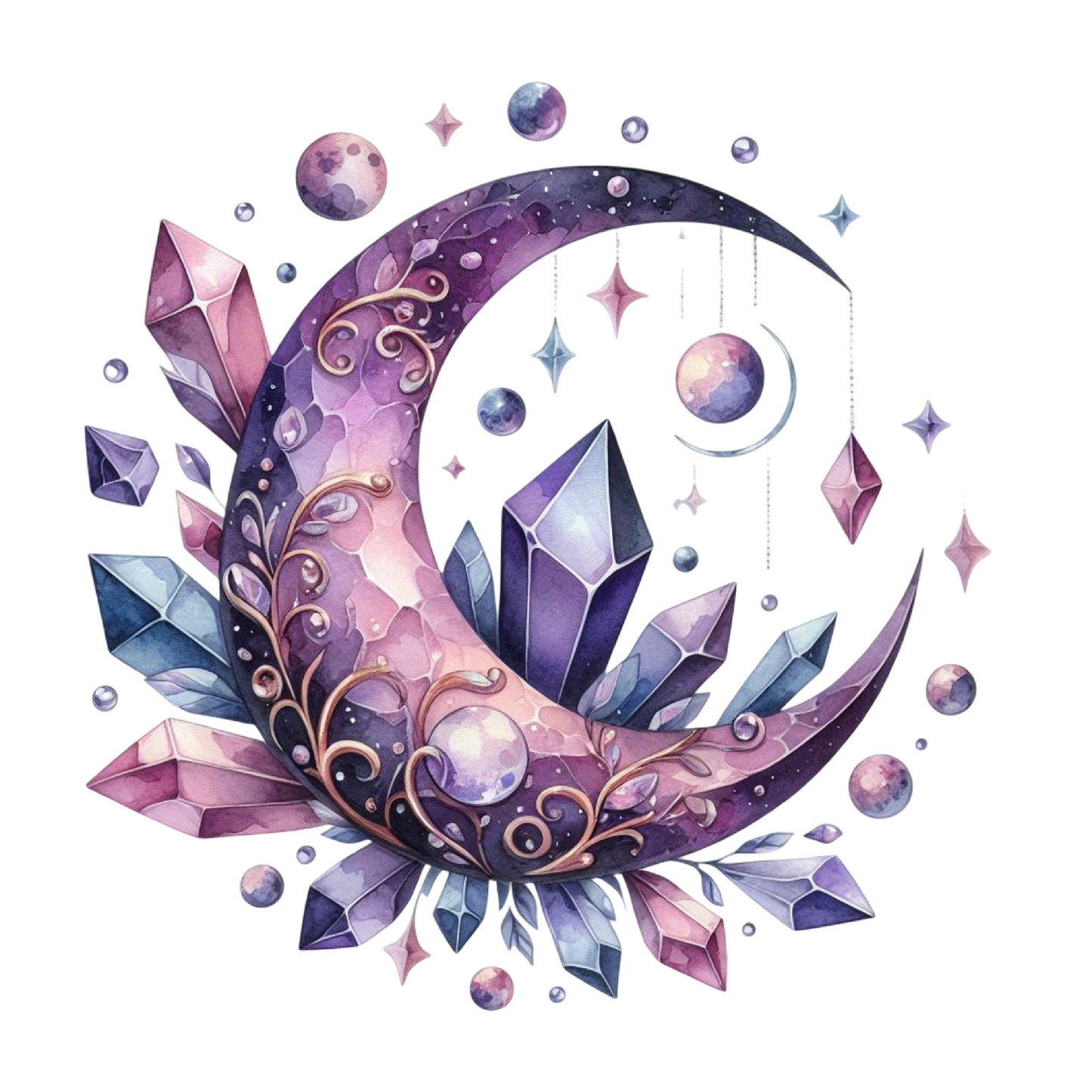 A-1160 MOON CRYSTALS 3.75"w x 3.75"h