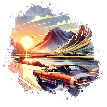 A-1162 MOUNTAIN CAR  3.75"W X 3.75"H