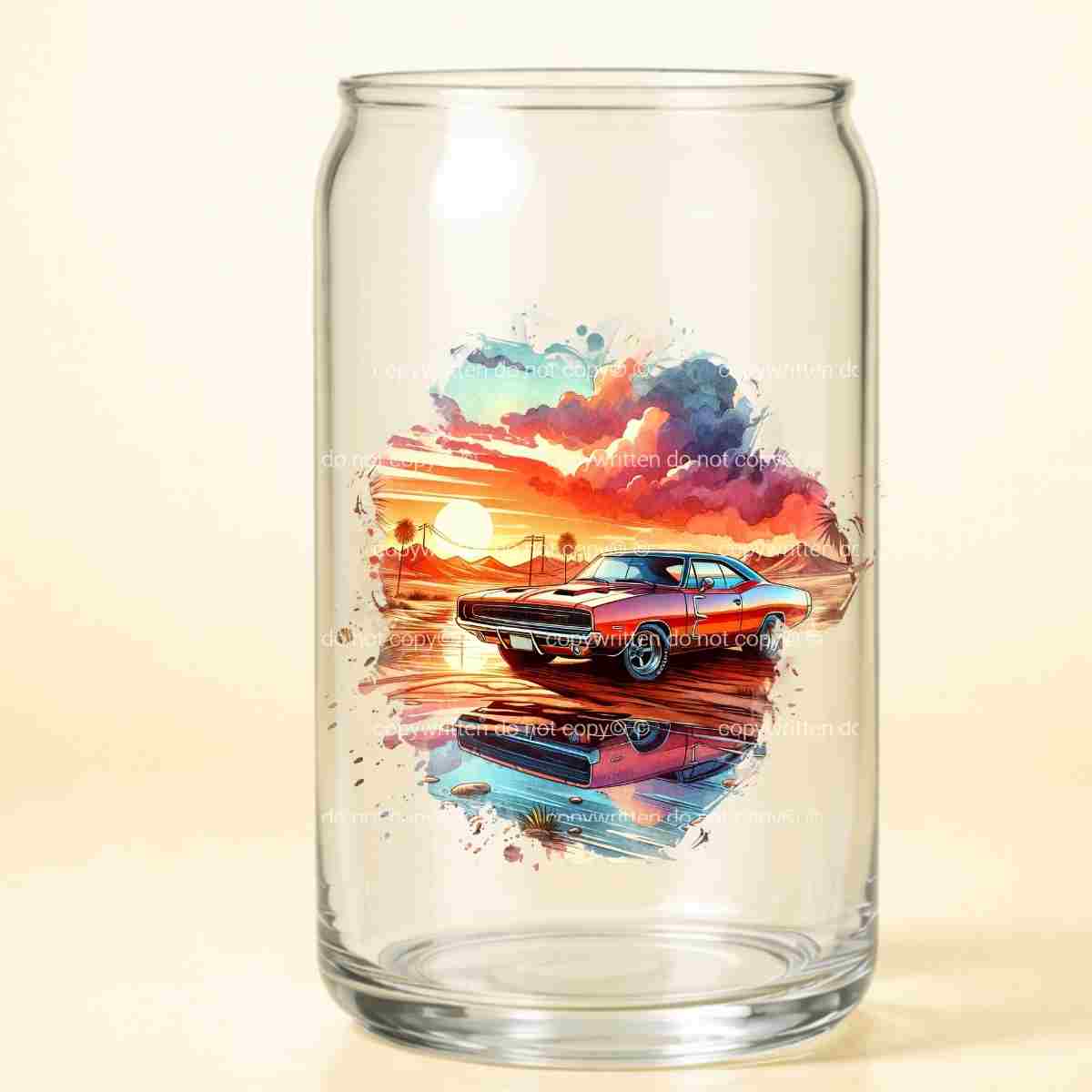 A-1163  SUNSET CAR  3.75"W X 3.75"H