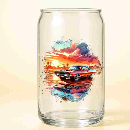 A-1163  SUNSET CAR  3.75"W X 3.75"H