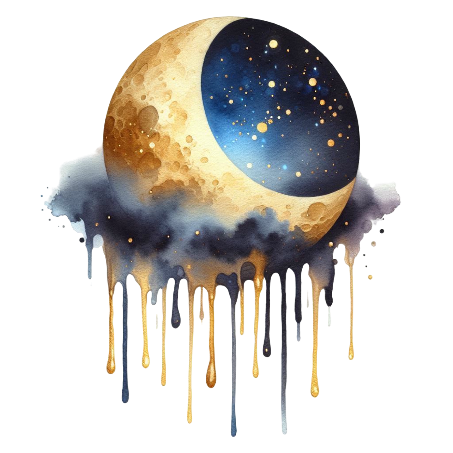 A-1164  MOON DRIP  3.75"w x 4.5"h