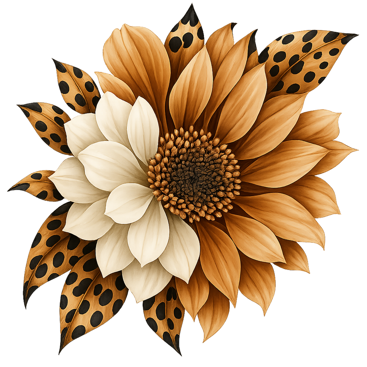 A-1167  LEOPARD SUNFLOWER 3.75"w x 3.75"h