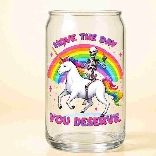 A-1169  UNICORN DAY DESERVE  3.75"W X 4.5"H