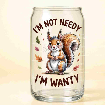 A-1176 NEEDY / WANTY  3.75"w x 4"h