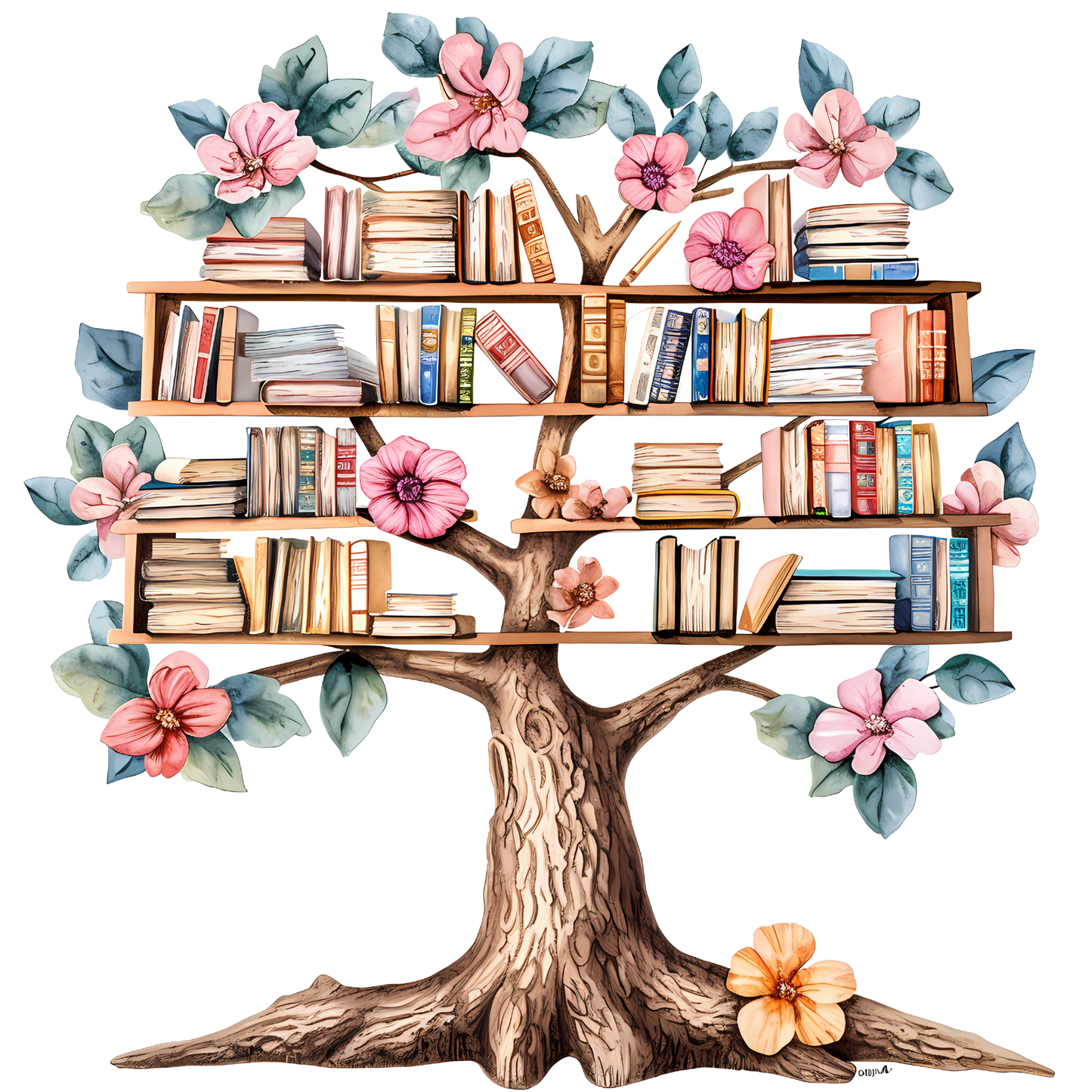 A-1118  BOOK TREE  3.75"W X 3.75"H