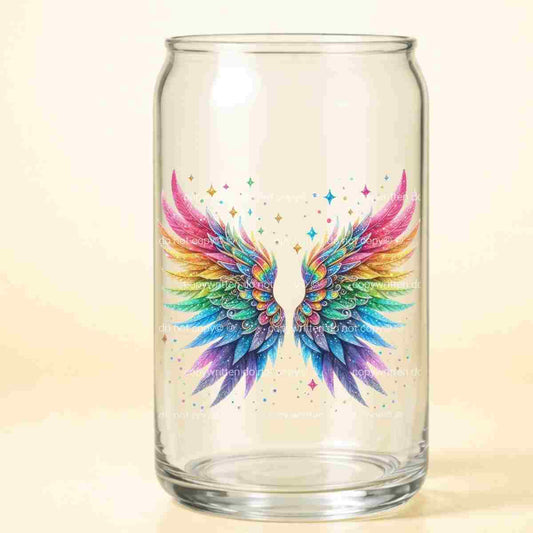 A-1180 RAINBOW ANGEL WINGS 3.75"W X 3.75"H