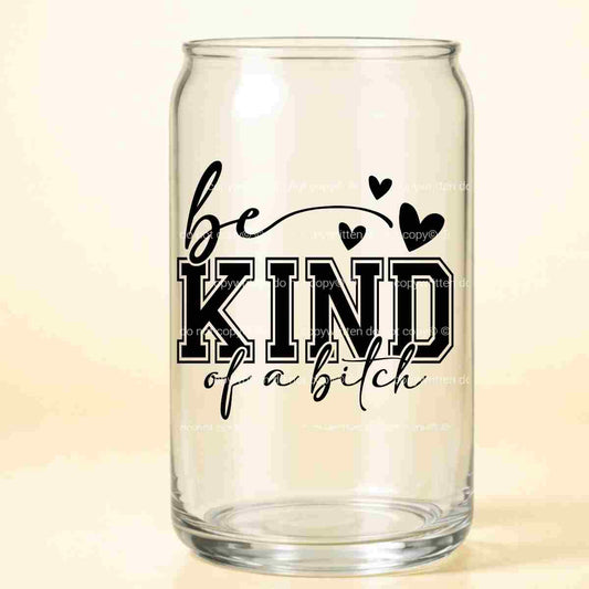 A-1181  BE KIND BLACK  3.75"w x 3.50"h