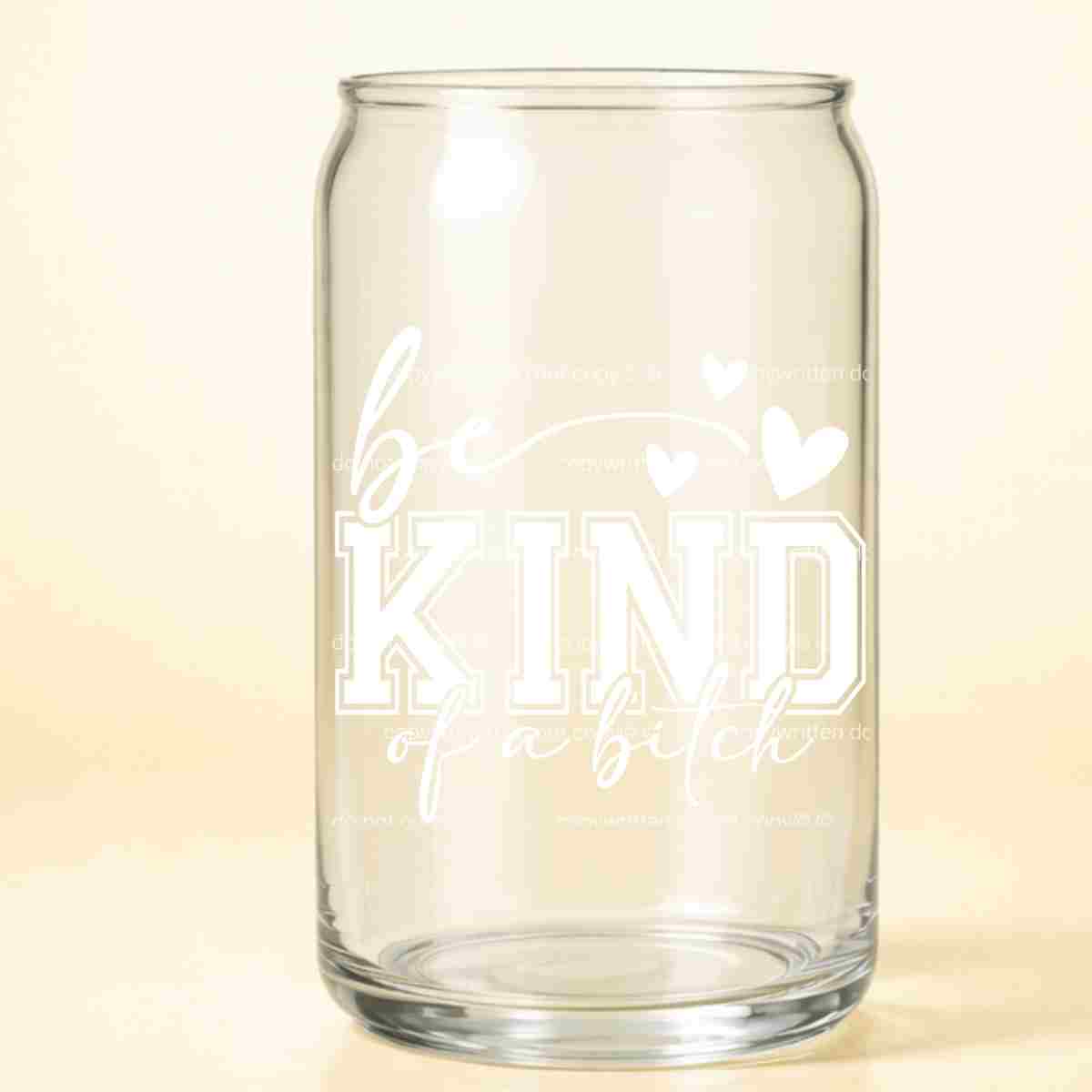 A-1181B  BE KIND WHITE  3.75"w x 3.50"h