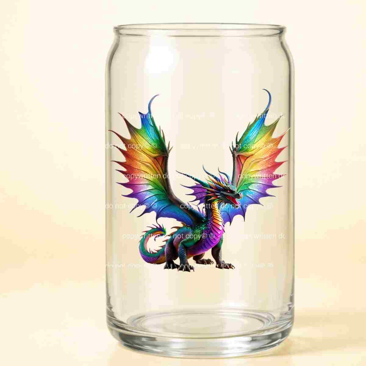 A-1183 RAINBOW DRAGON  3.75"W X 3.75"H
