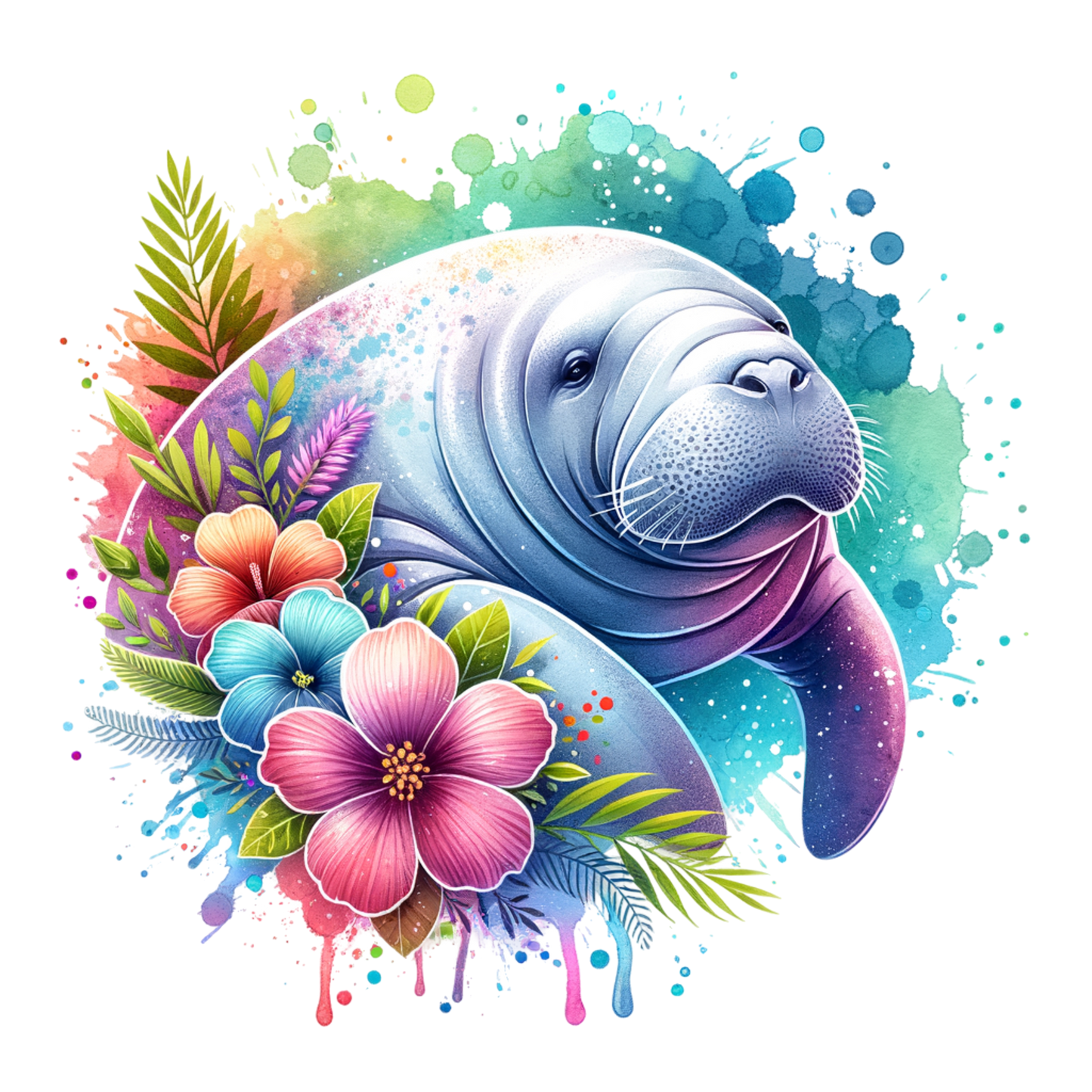 A-1185 MANATEE  3.75"W X 3.75"H