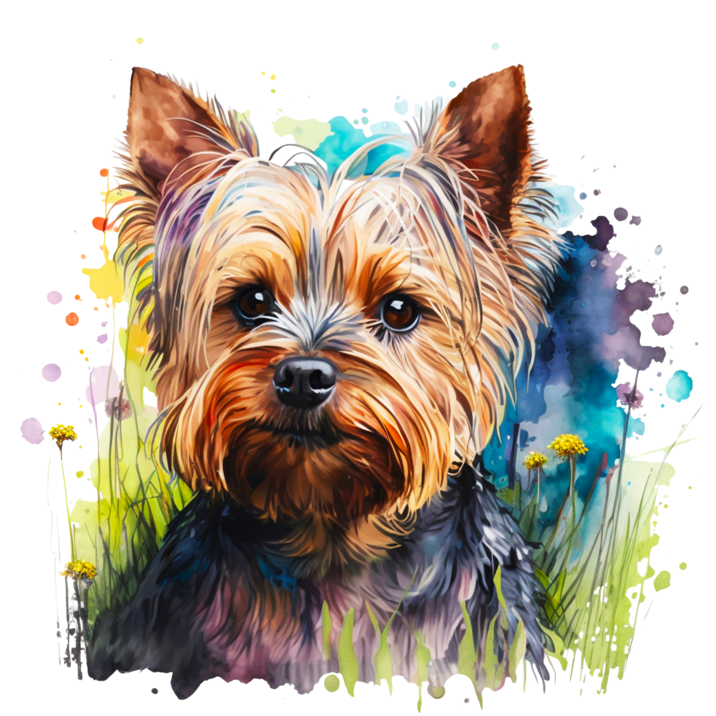A-1194  yorkie   3.75"w x 3.75"h