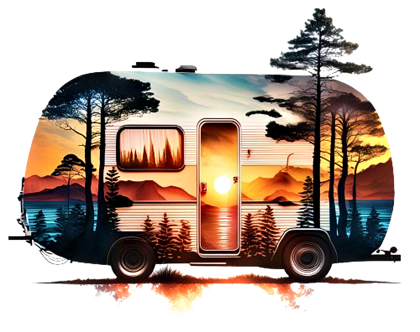 A-1195  CAMPER   3.75"w x 3"h