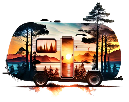 A-1195  CAMPER   3.75"w x 3"h