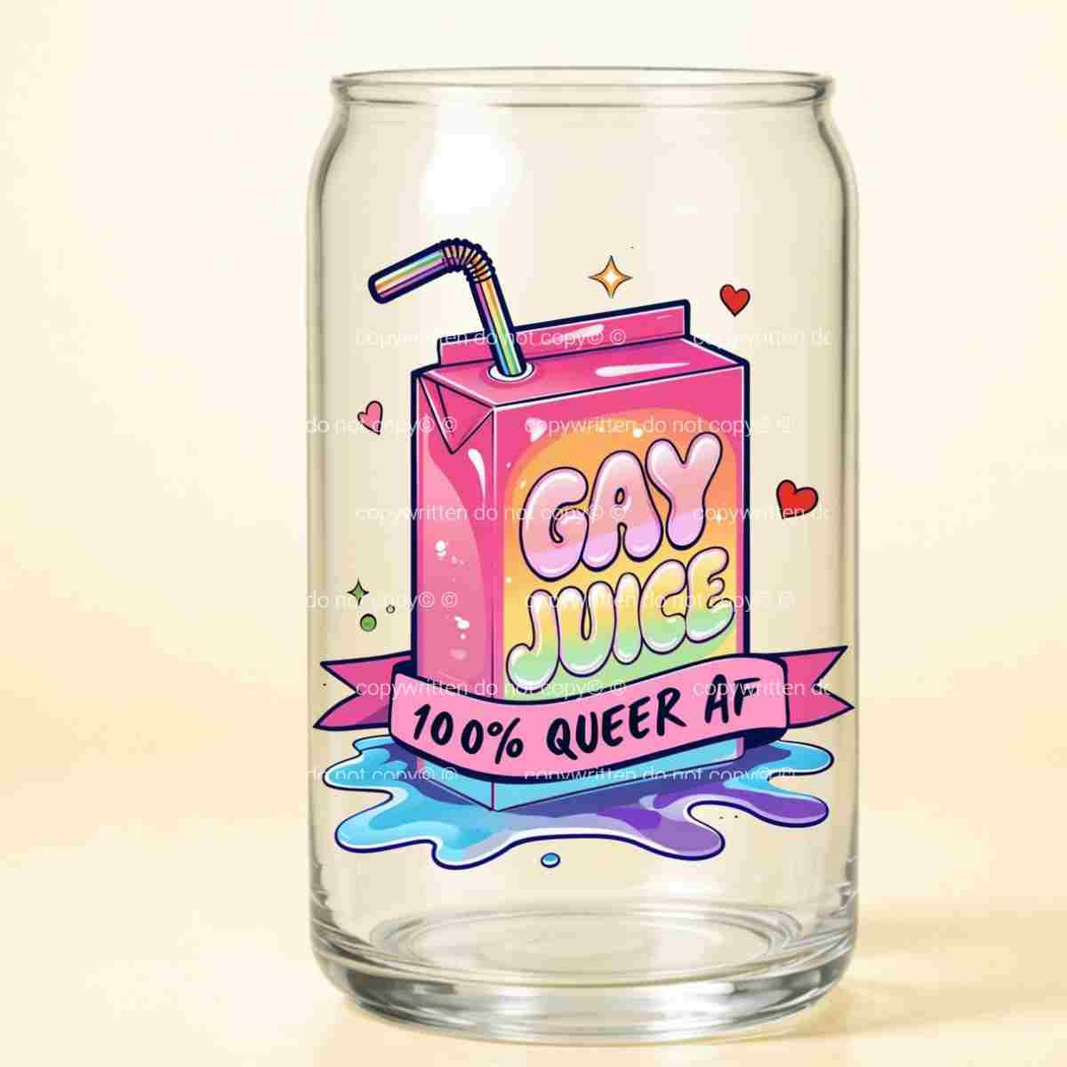 A-1196 GAY JUICE 3.75"W X 3.75"H