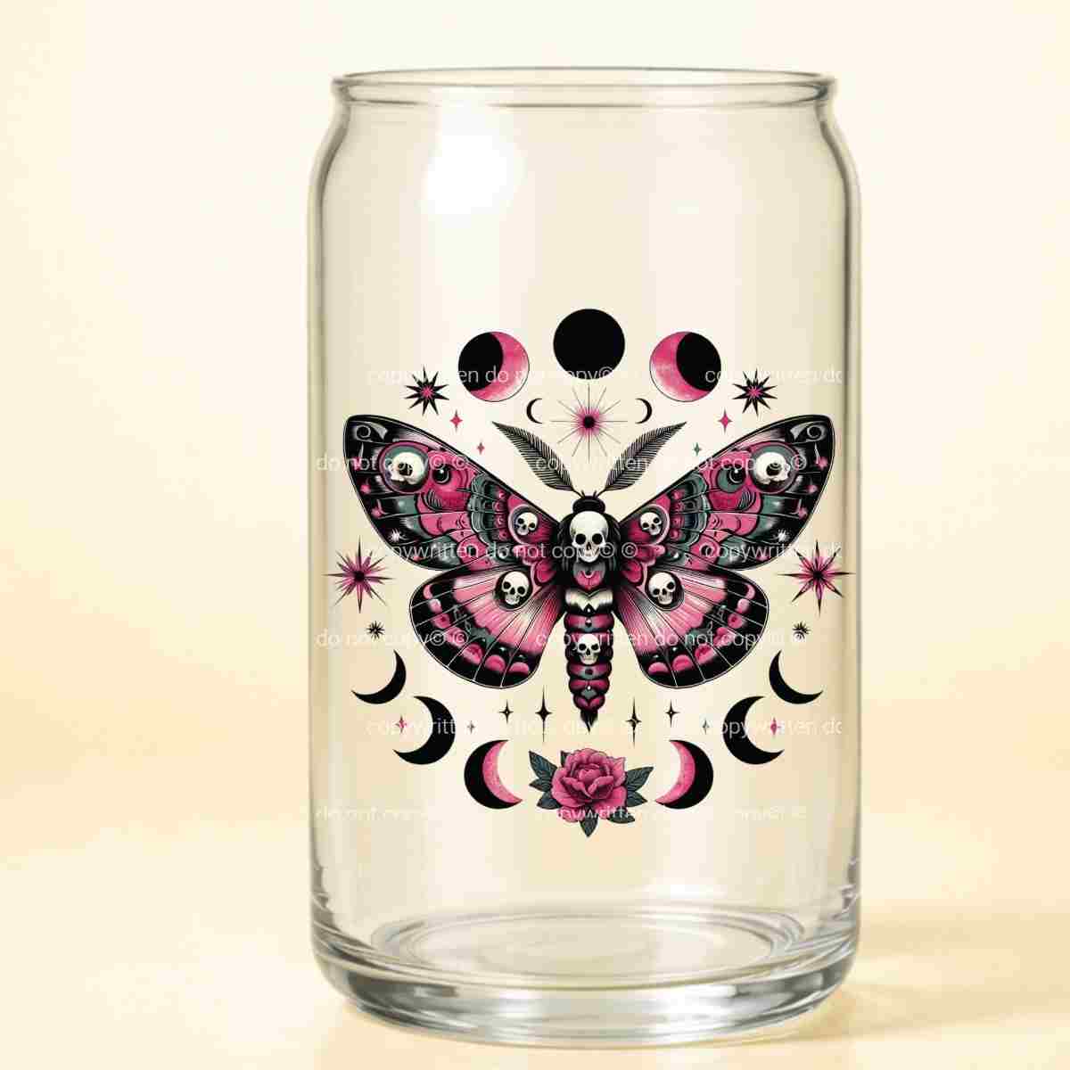 A-1199  MOON MOTH  3.75"W X 3.75"H