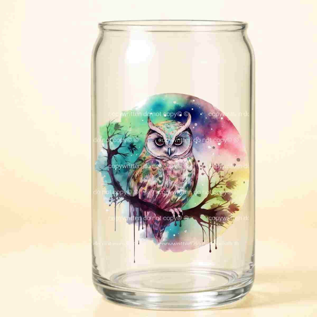 A-1200  OWL ON BRANCH  3.75"W X 3.75"H