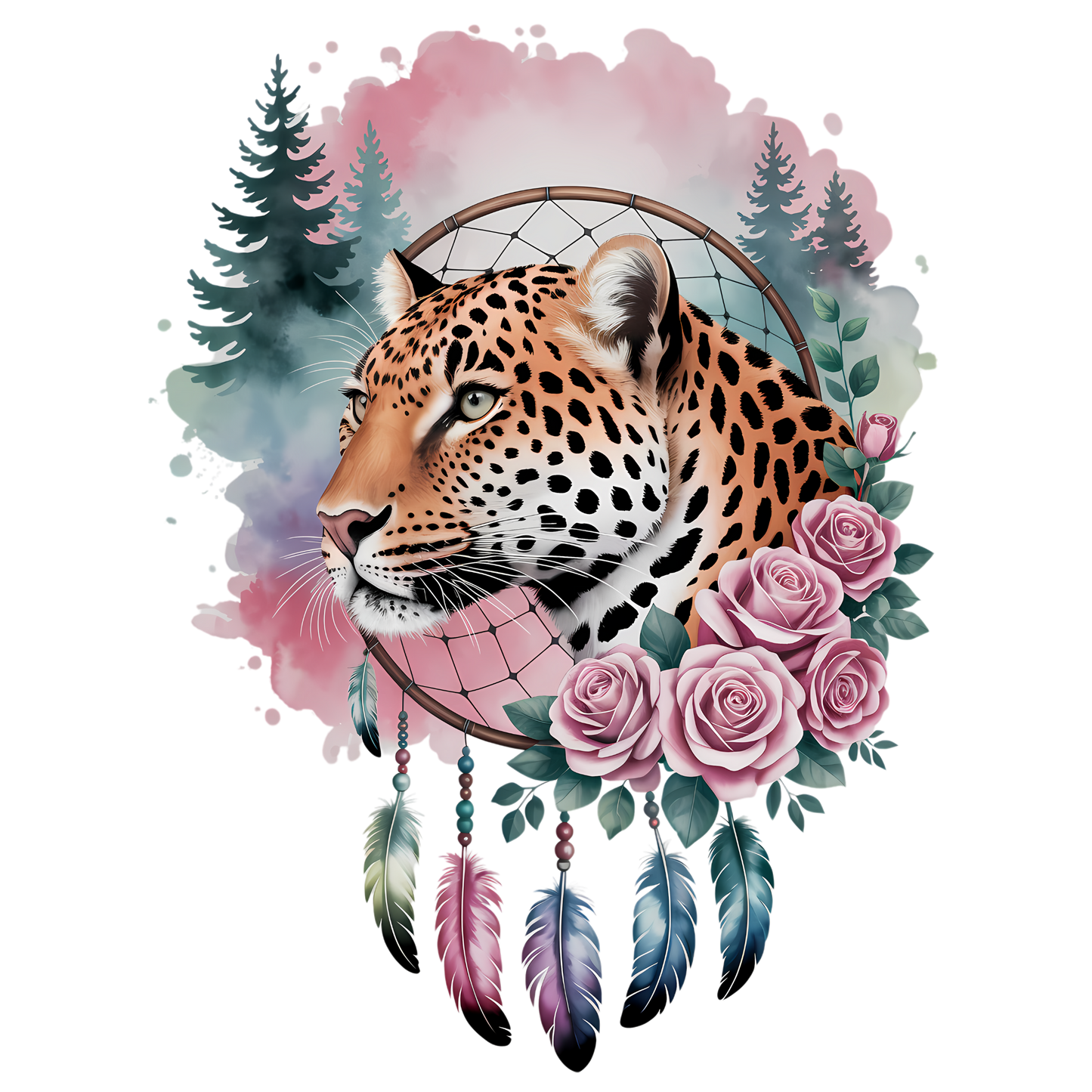 A-1208  CHEETAH DREAMCATCHER