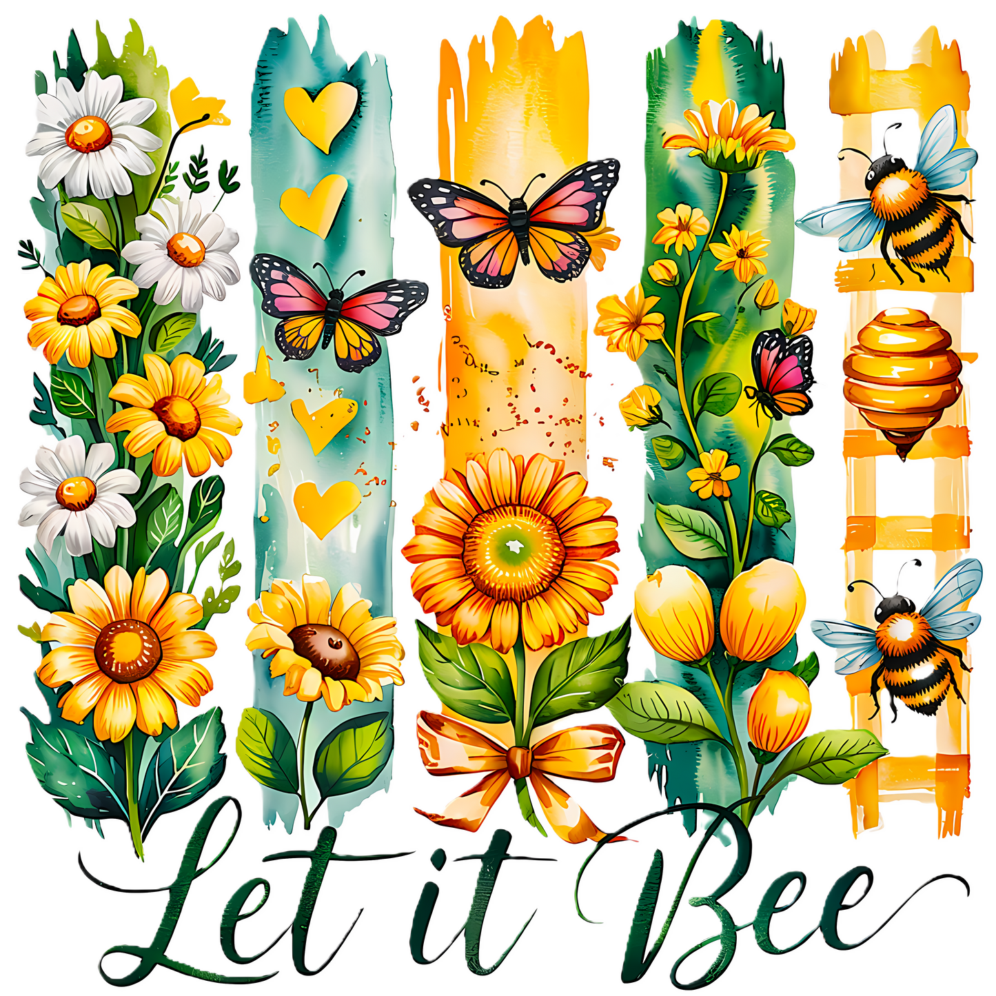 A-1216 LET IT BEE  3.75"W X 3.75"H