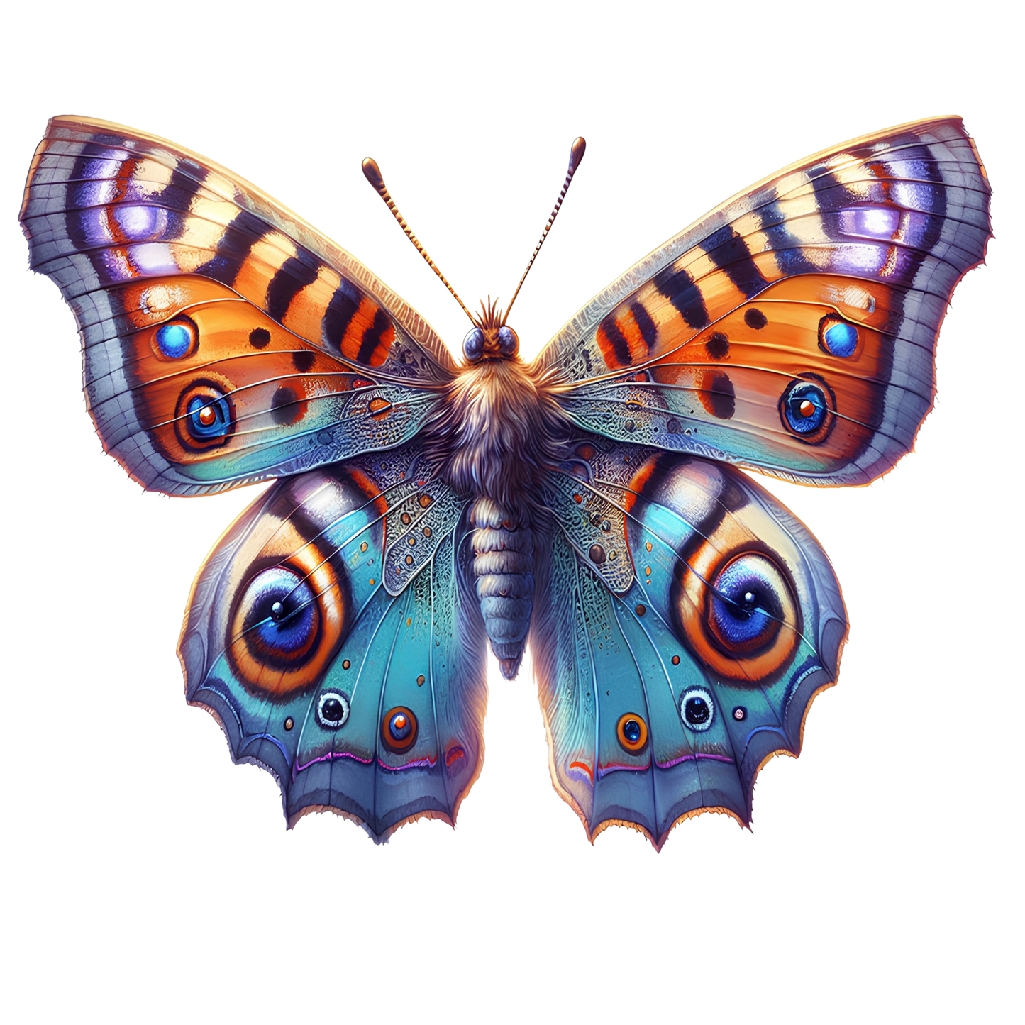 A-1220 Butterfly Moth  3.75"w x 3"h
