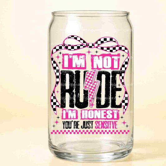 A-1222  NOT RUDE, HONEST 3.75"w x 4.5"h
