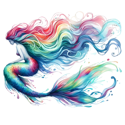 A-1228 mermaid  3.75"w x 3.75"h