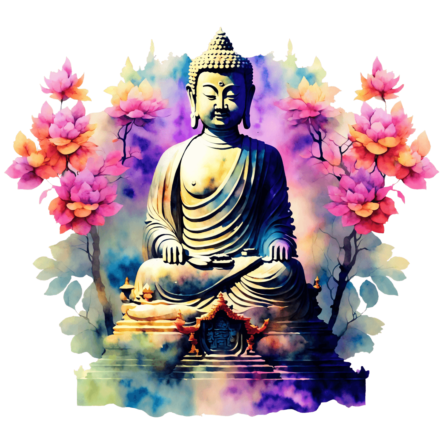 A-1231 ZEN BUDDHA   3.75"w x 3.75"H