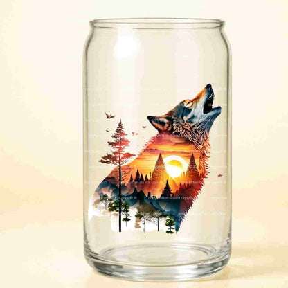 A-1241 HOWLING WOLF  3.75"w x 4"h